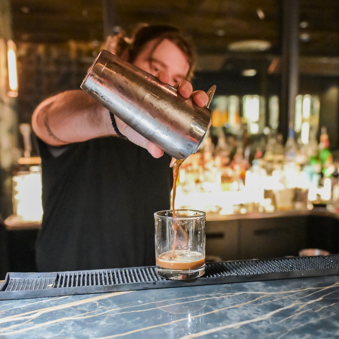 Holiday Cocktail Mixing Bartender at La Terrazza Rooftop