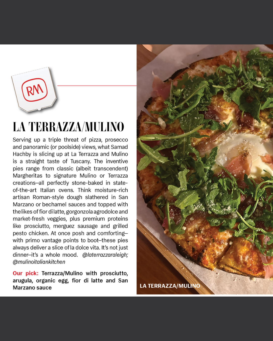 Mulino + La Terrazza Best Pizza